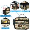 Joyousleap Personalized Rustic Cabin Backpack with Lunch Box Set, Vintage Country Deer Custom Name Backpacks and Lunch Bag Lightweight Waterproof Casual Daypack view 3