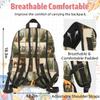 Joyousleap Personalized Rustic Cabin Backpack with Lunch Box Set, Vintage Country Deer Custom Name Backpacks and Lunch Bag Lightweight Waterproof Casual Daypack view 4