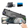 INSEETECH 4K Mirror Dash Cam, 11" Rear View Mirror Dash Camera Front and Rear with Touch Screen,Backup Camera for Car RV Truck, Night Vision, Free 64GB Card, WDR, G-Sensor and Parking Assistance view 1
