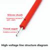 1m Silica Gel high Voltage Cable Wire 5KV 10KV 15KV 20KV 25KV 30KV 40KV tinned Copper 20AWG-9AWG Automotive Ignition Wire(15KV,13 AWG-2.5MM) view 3