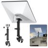MSAFF 2025 Starlink Mini Clamp Mount Kit  Adjustable Aluminum Bracket for Pipe, RV, Roof Rack, Balcony  Compatible with Starlink Mini Dish & Pipe Adapter, Quick Tool-Free Setup