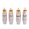 Faizpors 270 RCA Audio Video Connector Plugs, Solderless, Gold Plated, 4-Pack view 1