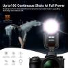 Godox V1Pro-N TTL Li-ion Round Head Camera Flash, 76Ws Power, 100 Full-Power Continuous Shots, 2.4G Wireless (100m Range), High-Speed Sync (1/8000s), Compatible with Nikon Cameras view 2