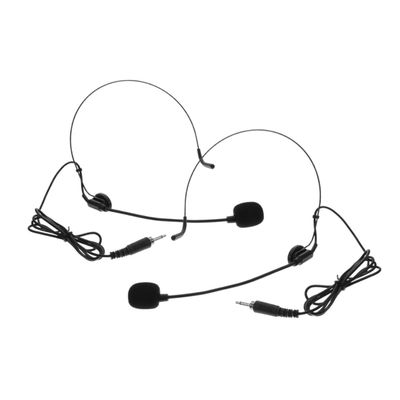 Tofficu 2pcs Wired Headset Microphone for Live Performance and Presentations Lightweight Design 3.5mm Audio Plug Compatible Speakers and Voice Amplifiers