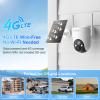 4G LTE Cellular Solar Security Camera, No WiFi Security Camera, 360 View, 2K Night Vision, PIR Detection, 2 Way Audio, Motion Alerts, Built in SIM Card, Support Verizon/AT&T/T-Mobile (3-Cam Pack) view 2