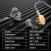 BASN BmasterX Hybrid In Ear Monitor Headphones for Musicians, Orange-Black view 3