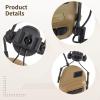 wkao Tactical Helmet Headset with Microphone - Soft Sponge Padding, 360 Rotating Mount for, Airsoft, and Fitness - Fits 20.5-25.2 Inch Head Size view 2