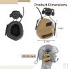 wkao Tactical Helmet Headset with Microphone - Soft Sponge Padding, 360 Rotating Mount for, Airsoft, and Fitness - Fits 20.5-25.2 Inch Head Size view 4