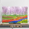 TV Cover Indoor Landscape Printing TV Display Dust Cover 32-80in Computer TV Monitor Protector Cover Wall Mounted Curved TV Screen Protector Bedroom Living Room Decoration-Pink||80inch(188*110cm) view 1