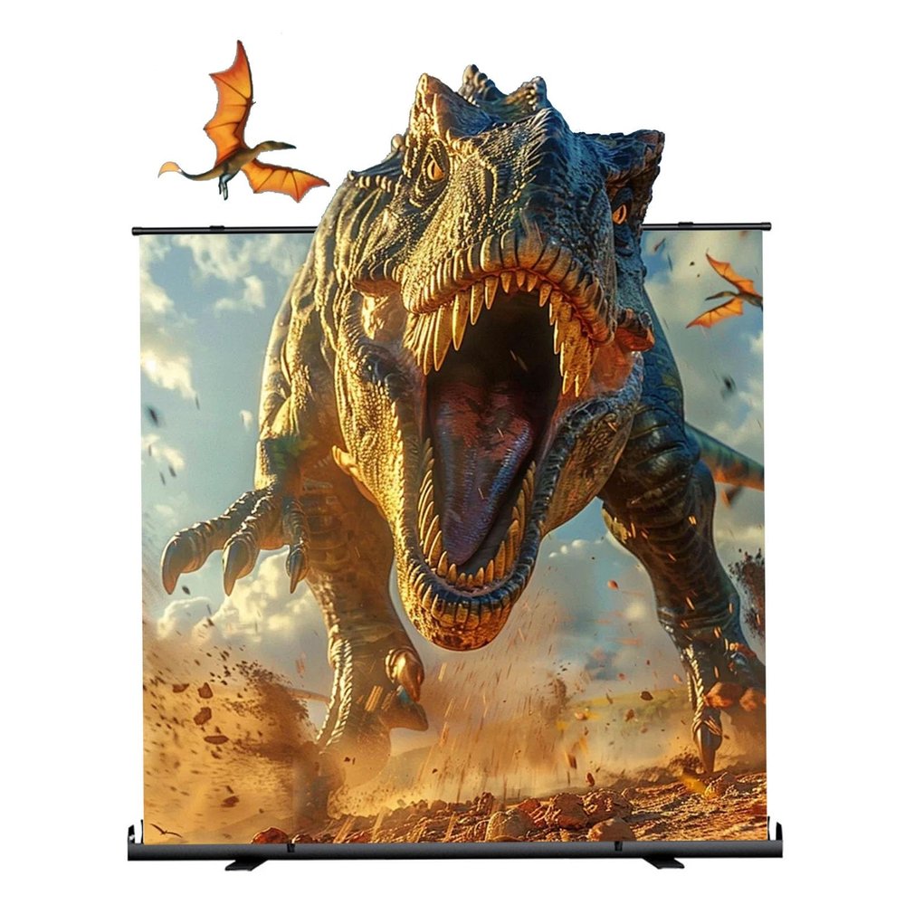 60 72 80 84 100 inch Manual Floor Pull Up Projector Screen, 4K HD Portable Outdoor Indoor Movie Screen for Home Theater Backyard Camping(80 Inch)