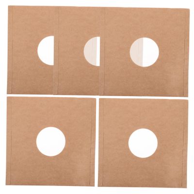 Abaodam 5pcs Vinyl Record Sleeves Inner Record Protector Sleeves Matte Covers for Kraft Paper Album Jacket