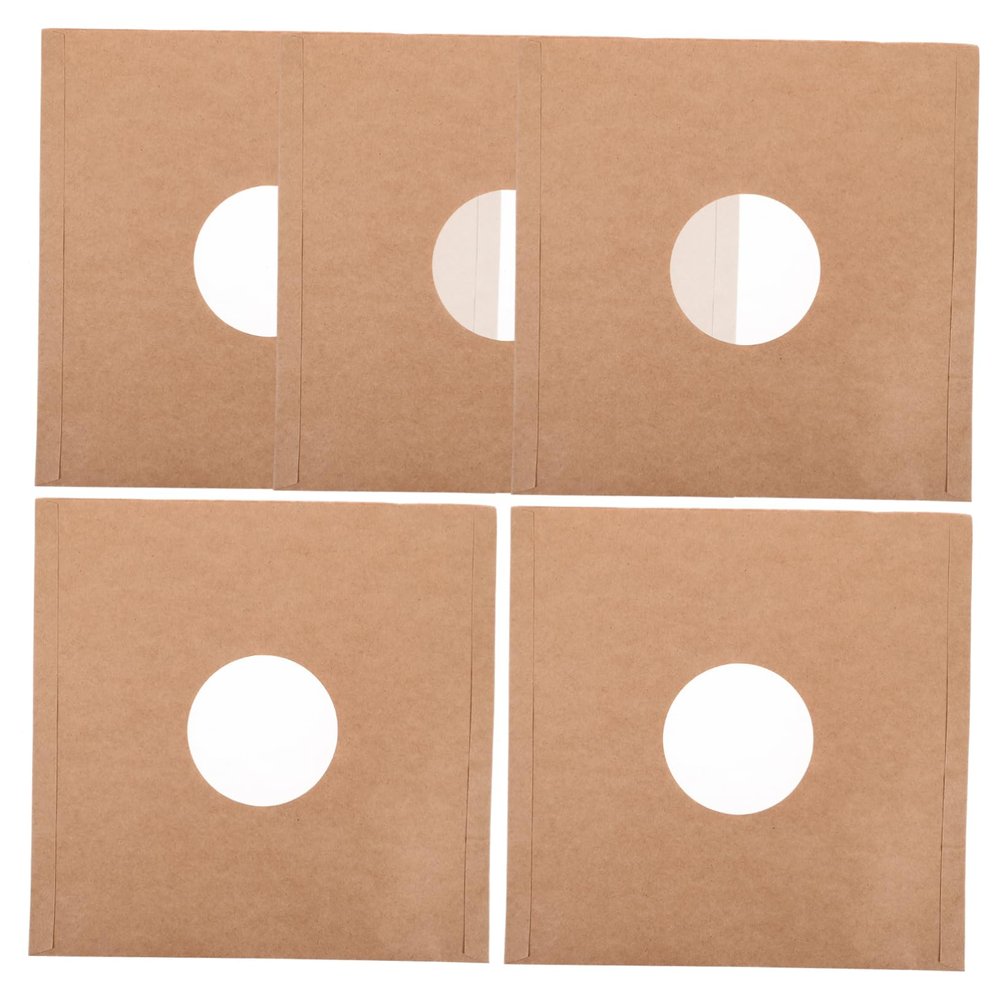 Abaodam 5pcs Vinyl Record Sleeves Inner Record Protector Sleeves Matte Covers for Kraft Paper Album Jacket