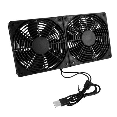 COHEALI Dual USB Cooling Fan for Compact Dual Fan Design with Speed Efficient Heat Dissipation for Cases Routers and More