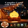 BANDIANCY Chibi Campfire Light with Soothing Sounds, Sleep Aid Night Light for Kids, Portable Rechargeable White Noise Cozy Campfire Night Light for Room Decor Camping Trips, Cute Gifts view 2