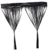 OSALADI 2Pcs Black Foil Fringe Curtains Wide High Party Backdrop Decorations for Engagement Weddings Showers Durable Streamer Props for Sophisticated Party Layouts view 1