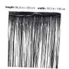 OSALADI 2Pcs Black Foil Fringe Curtains Wide High Party Backdrop Decorations for Engagement Weddings Showers Durable Streamer Props for Sophisticated Party Layouts view 2