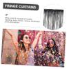 OSALADI 2Pcs Black Foil Fringe Curtains Wide High Party Backdrop Decorations for Engagement Weddings Showers Durable Streamer Props for Sophisticated Party Layouts view 4