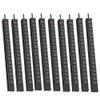 10PCS Metal 16 Outlet Power Strips, Extra Long Power Strip With10ft Cord,Heavy Duty Power Strips Wall Mount, Garage Power Strip with Switch for Work Shop, Workbench Industrial Commercial Use (Black) view 1