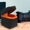 KALLORY Portable Padded Camera Lens Bag Shockproof Lens Pouch for Travel Durable Storage Bag for DSLR and Mirrorless Lenses Protects From Water Dust and Impact view 3
