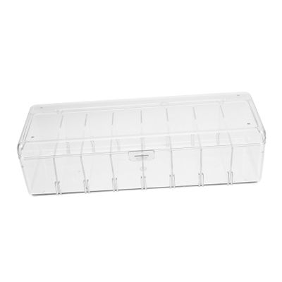 BESPORTBLE Cable Organizer Storage Box Transparent Detachable Slot Cover Desktop Cord Management for USB Cords Phone Chargers Headphones Material Tidy Office