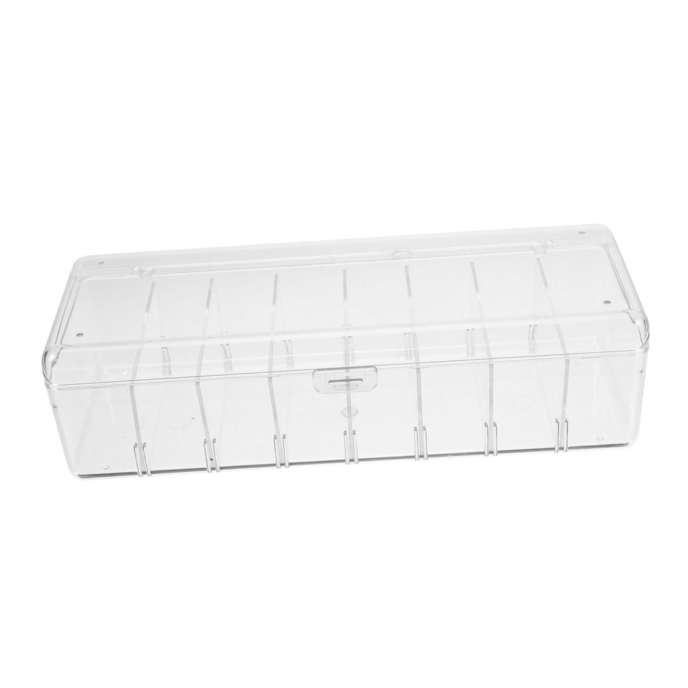BESPORTBLE Cable Organizer Storage Box Transparent Detachable Slot Cover Desktop Cord Management for USB Cords Phone Chargers Headphones Material Tidy Office