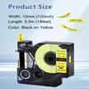 Cruxer 1 Pack Replacement for Rhino A18432 18432 12mm 1/2" x 18' Black on Yellow Label Tape IND Vinyl Industrial Labels Compatible with 5200 4200 1000 3000 6000 5000 Marker view 2