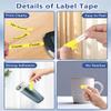 Cruxer 1 Pack Replacement for Rhino A18432 18432 12mm 1/2" x 18' Black on Yellow Label Tape IND Vinyl Industrial Labels Compatible with 5200 4200 1000 3000 6000 5000 Marker view 4