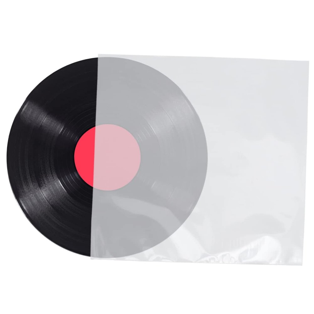 DIYEAH 50Pcs Vinyl Record Sleeves Thickened Flat Bags for CD Protection Flap Design for Easy Access for Storage and Preservation of