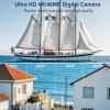 ASHATA 4K Digital Camera for Photography with 3 Inch 180 Flip Screen, 48MP Vlogging Camera for, 18x Zoom Auto Focus 2000mAh, Compact for Travel Family Records (White) view 2
