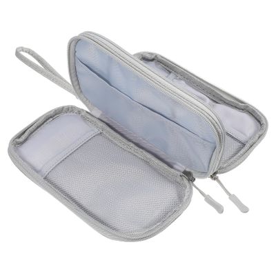 LABRIMP Double-Layer Electronic Organizer Pouch for Travel Accessories Cable Storage Bag Zipper for USB Drives and Gadgets