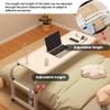 Adjustable Overbed Table with Wheels, Portable Height & Length Adjustable Desk, Standing Workstation for Laptop, Food Tray & Dressing Table, Beige, 120cm/47.2" view 4