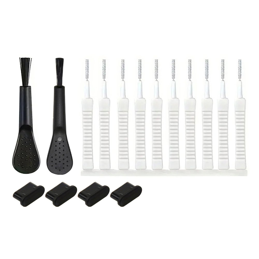 Stylish Black and White Charging Port Cleaner Kits Removal Brush for Maintaining Device Performances Phone Charging Port Cleaner