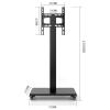 LIUZQWAED Mobile TV Stand with Wheels - Portable Robust Floor TV Stand Mount, for 32-65 Inch LED Flat Screen, Rolling TV Cart, Up to 100kg, Horizontal and Vertical Screen Fixed view 2