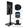 LIUZQWAED Mobile TV Stand with Wheels - Portable Robust Floor TV Stand Mount, for 32-65 Inch LED Flat Screen, Rolling TV Cart, Up to 100kg, Horizontal and Vertical Screen Fixed view 4