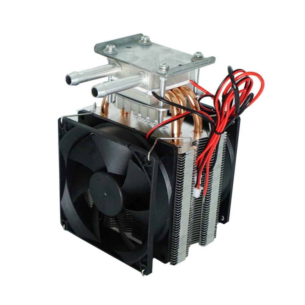 DIYEAH 12V Thermoelectric Semiconductor Cooling System with Dual Fans Efficient Water Cooling for DIY Projects Reliable Heat Sink and Radiator Setup