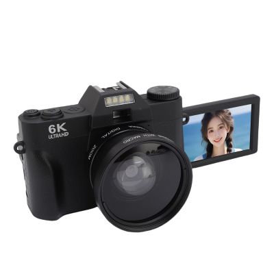 Bewinner 6K Digital Camera for Photography, Autofocus 64MP Vlogging Camera with 3" 180 Flip Screen, 16X Digital Zoom, Compact Travel Cameras with 32GB TF Card