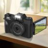 Bewinner 6K Digital Camera for Photography, Autofocus 64MP Vlogging Camera with 3" 180 Flip Screen, 16X Digital Zoom, Compact Travel Cameras with 32GB TF Card view 2