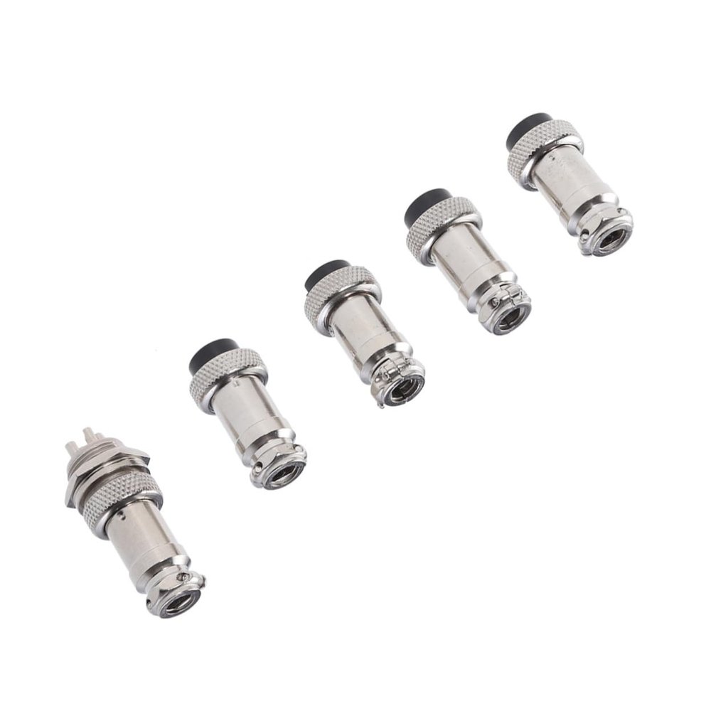 OSALADI 5Pcs Pin Aviation Connector Plug Socket Silver for Aviation Sailing Telecommunications More Replace Old Connectors Efficiently