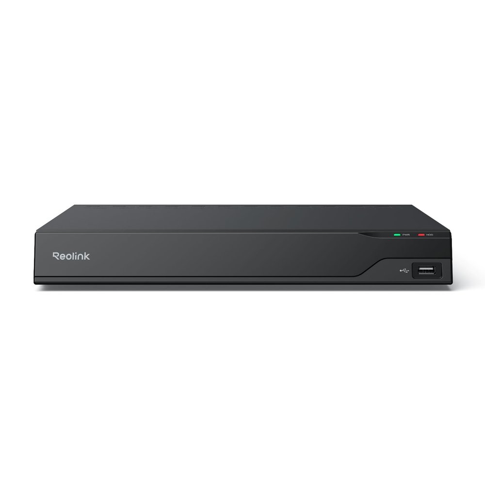 REOLINK Professional PoE NVR, Supporting Up to 16MP & Up to 32TB Local Storage (HDD Not Included), Heat Map, 24/7 Recording, Multi-User Remote Access, H.265, Outdoor & Indoor Surveillance,RP-PN16