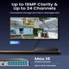 REOLINK Professional PoE NVR, Supporting Up to 16MP & Up to 32TB Local Storage (HDD Not Included), Heat Map, 24/7 Recording, Multi-User Remote Access, H.265, Outdoor & Indoor Surveillance,RP-PN16 view 3