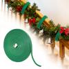 Christmas Holiday Garland Ties Hook and Loop Decorative Wreath 50FT Roll Cuttable Nylon Cable Straps for Christmas Halloween Banister, Railings, Stairs or Lamp Posts Outdoors Decoration(Green) view 1