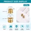 PATIKIL 6pcs M6 Female to 3/8" Male Thread Reducing Adapter Tripod Mount Screw Carbon Steel Adapter for Tripod Monopod of Camera Bronze view 2