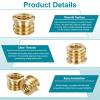 PATIKIL 6pcs M6 Female to 3/8" Male Thread Reducing Adapter Tripod Mount Screw Carbon Steel Adapter for Tripod Monopod of Camera Bronze view 3