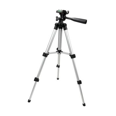 Uonlytech 360Degree Adjustable Rotating Tripod Stand for DSLR Cameras LCD Monitors and Camcorders Lightweight Design with Quick Release Mount and Skid Feet Silver