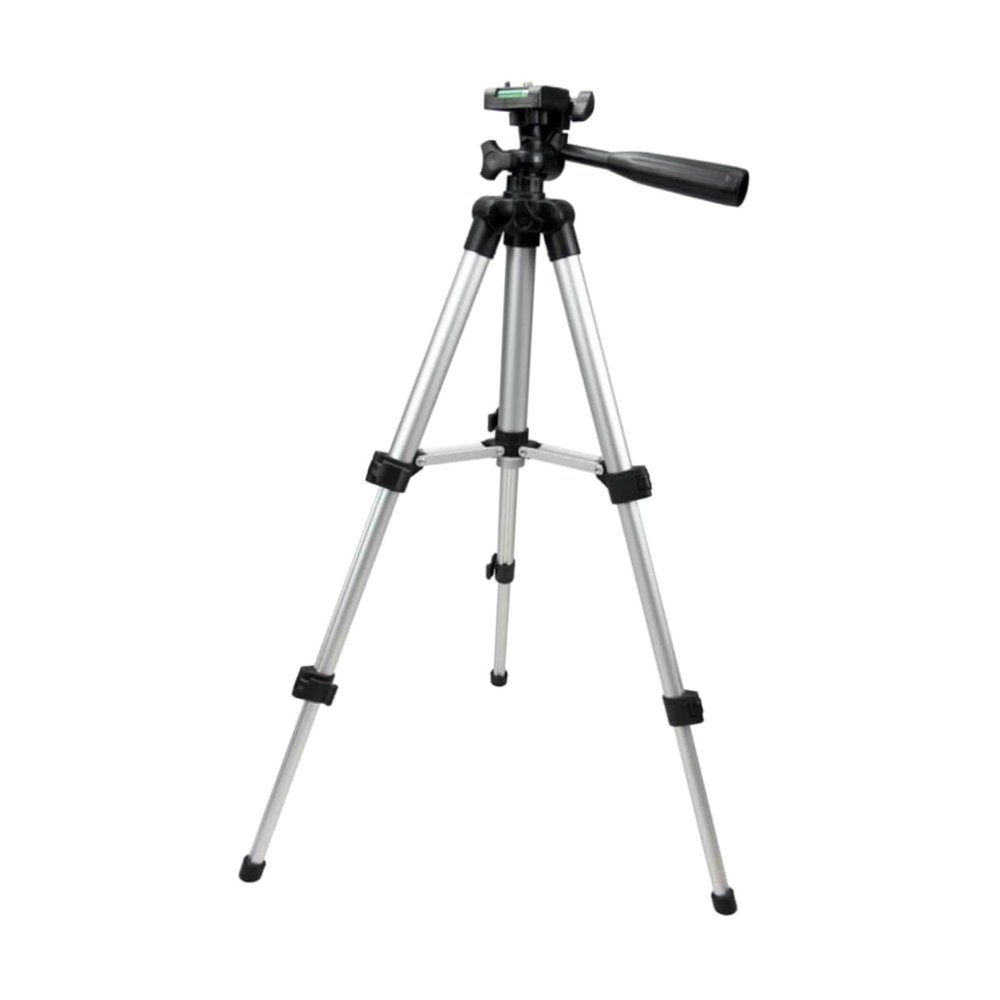 Uonlytech 360Degree Adjustable Rotating Tripod Stand for DSLR Cameras LCD Monitors and Camcorders Lightweight Design with Quick Release Mount and Skid Feet Silver