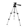 Uonlytech 360Degree Adjustable Rotating Tripod Stand for DSLR Cameras LCD Monitors and Camcorders Lightweight Design with Quick Release Mount and Skid Feet Silver view 1