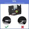 GREENCYCLE TZ-121 9mm 0.35 Laminated Clear Label Maker Tape Compatible for Brother P-Touch TZe-121 TZe121 Black on Clear TZe TZ Tape for PT-D400 PT-D600 PT-D210 PT-H110 PT-H100 PT-D220, 10 Pack view 4