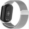 2 Pack Wristbands Compatible with Xiaomi Smart Band 10 Wristband Mesh Stainless Steel Bracelet Metal Watch Band Business Replacement Band for Xiaomi Smart Band 10 Smartwatch, One Size, Aluminium view 3