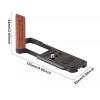 Gugxiom L Shape Handle for S9 Camera, Built in Quick Release Plate for Arca, Wooden Handgrip with 1/4 inch Screw Hole (Black) view 3