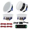 STUDIOFINIX 6.5 Inch Bluetooth Ceiling Speakers 640Watts 2-Way Great for Home Theater, Living Room, Office, Kichten, Study Room, Basement, Covered Patio and Flush Mounts(4 Speakers) view 1